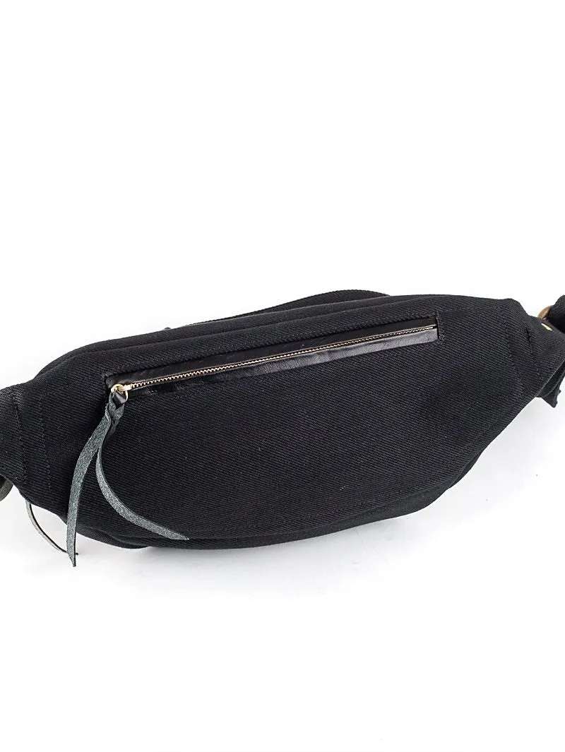 Iron Heart Denim 21oz Denim Waist Bag Superblack