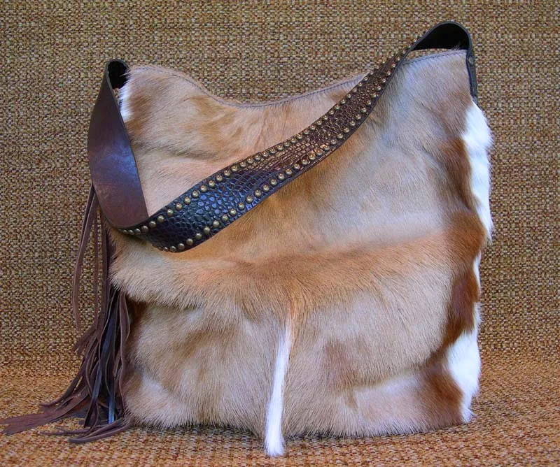 Juan Antonio Antelope Hair Hobo Bag