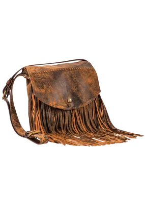 Juan Antonio Tan Fringe Crossbody Bag