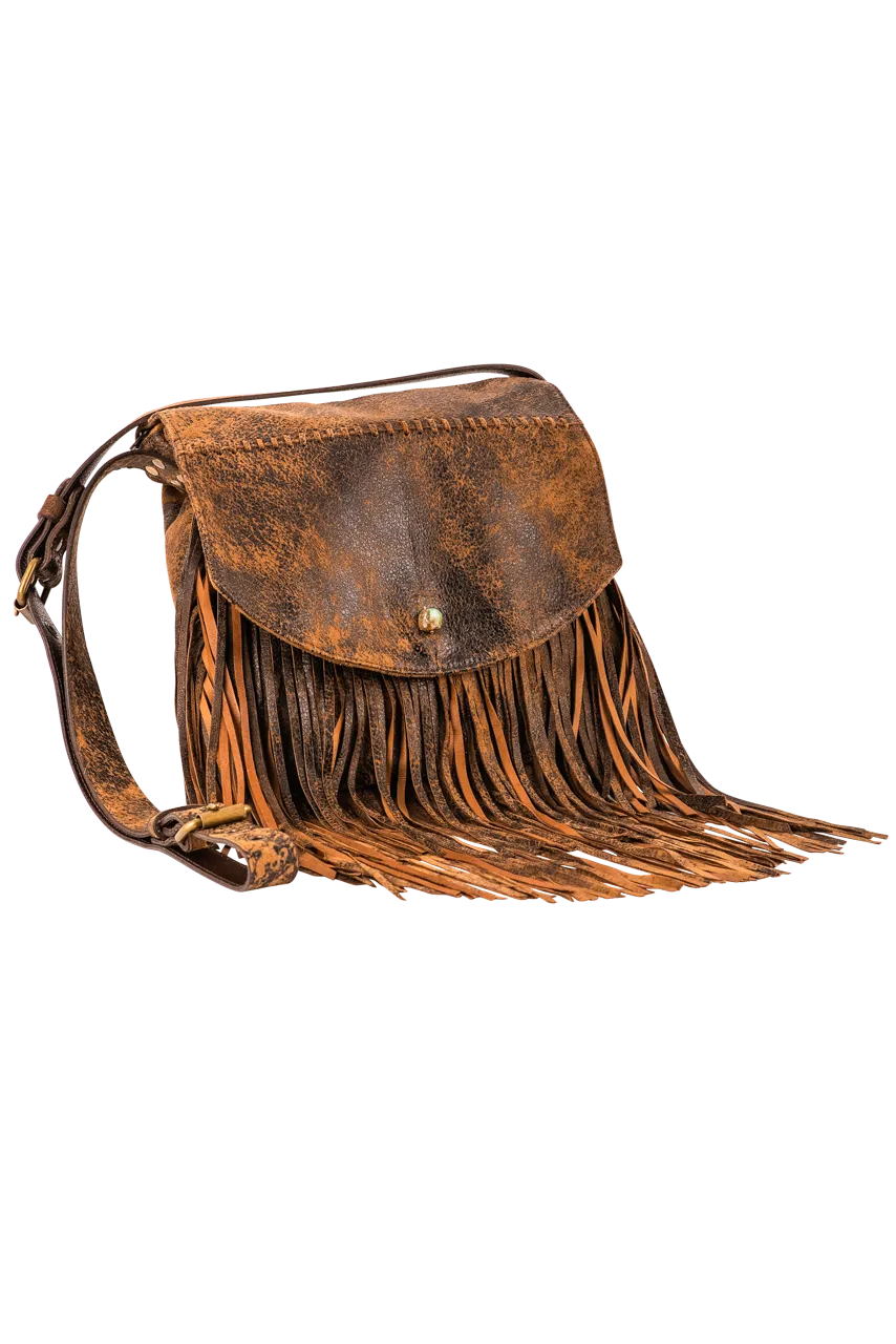 Juan Antonio Tan Fringe Crossbody Bag