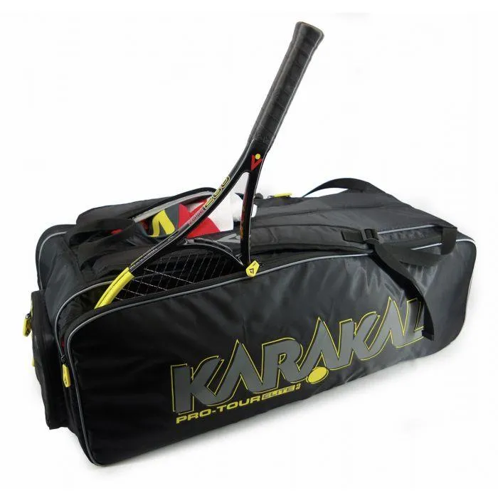 Karakal Pro Tour Elite 12 Racket Bag with Wet & Shoe Compartment - Grab Handle