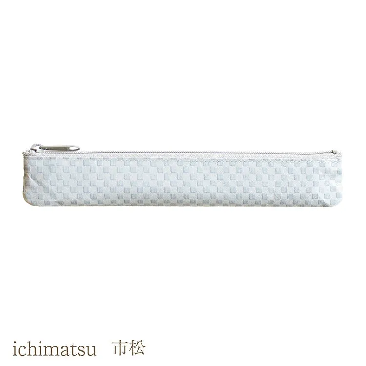 Katazome Pencil Case - ichimatsu - , Made in Japan,  Japanese handmade pen case