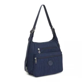 Kono Three Way Multipurpose Casual Shoulder Bag With Double Zippers - Navy | EH2063