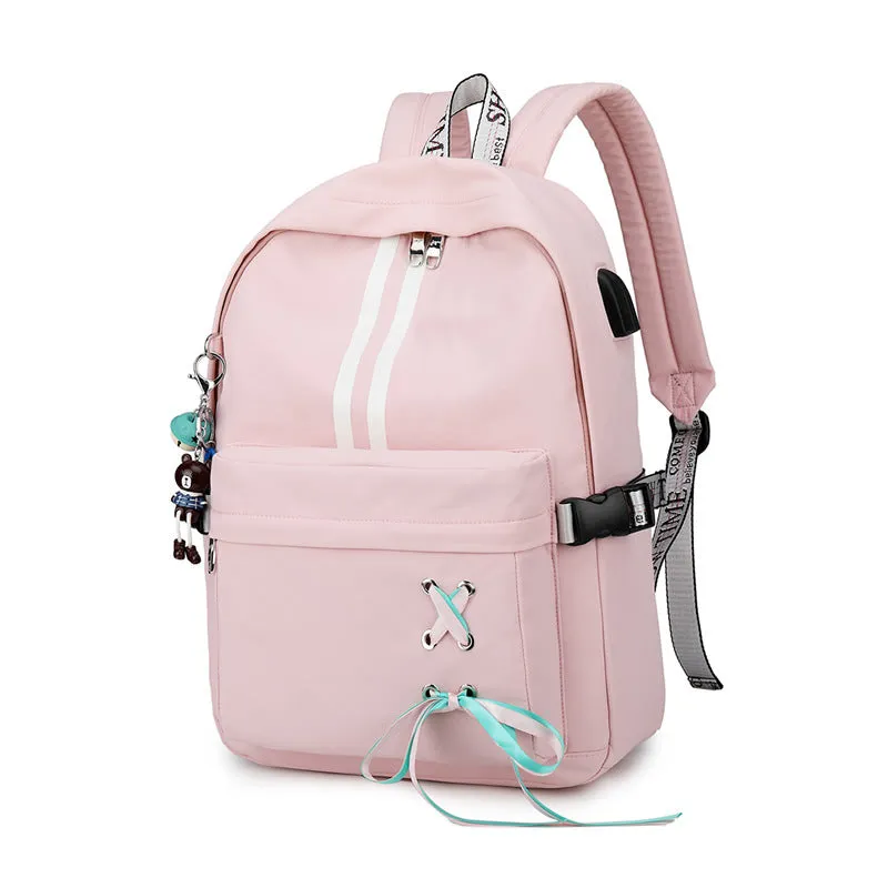 Korean fashion luminous casual girl backpack