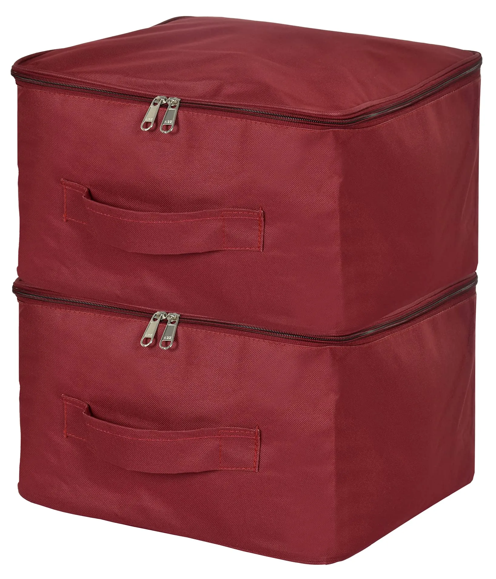 Kuber Industries Small Size Multi-Purpose Storage Bag- Pack of 2 (Maroon)-HS_38_LUGGAGE21323