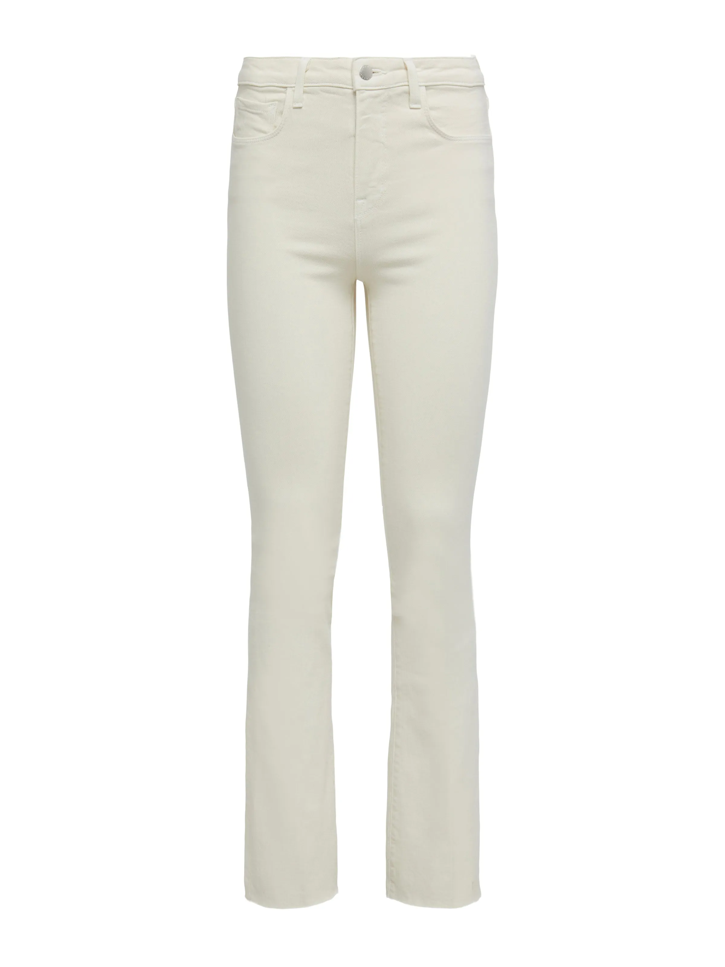 L'Agence Ruth High Rise Straight Leg Jean in Vintage White