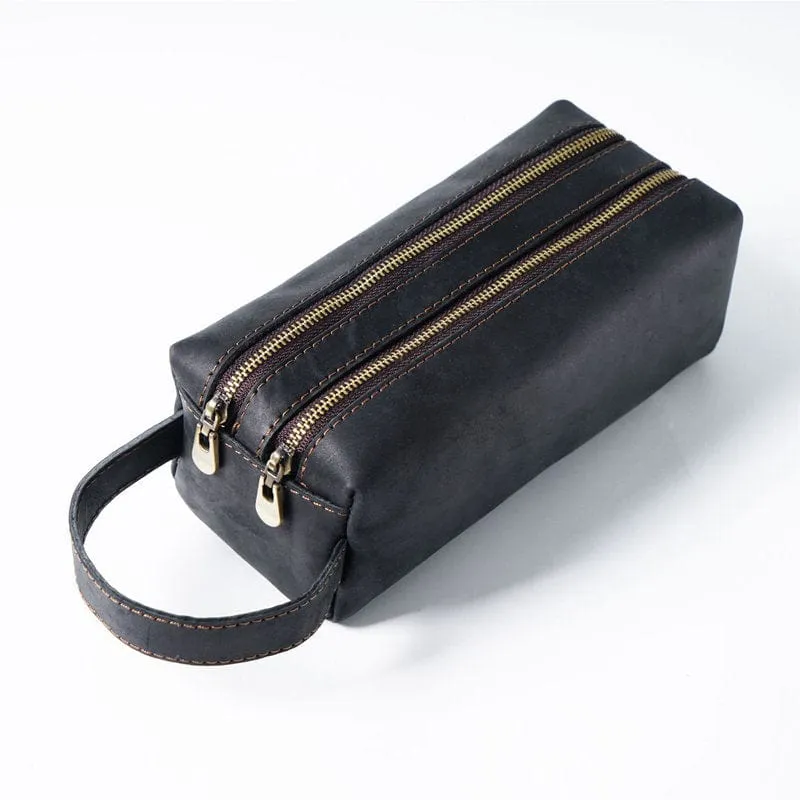 Large Leather Pencil Case Pen Bag