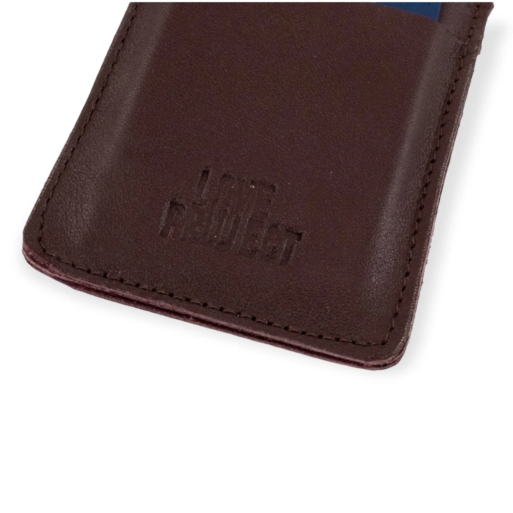 Leather Card Wallet - Wine