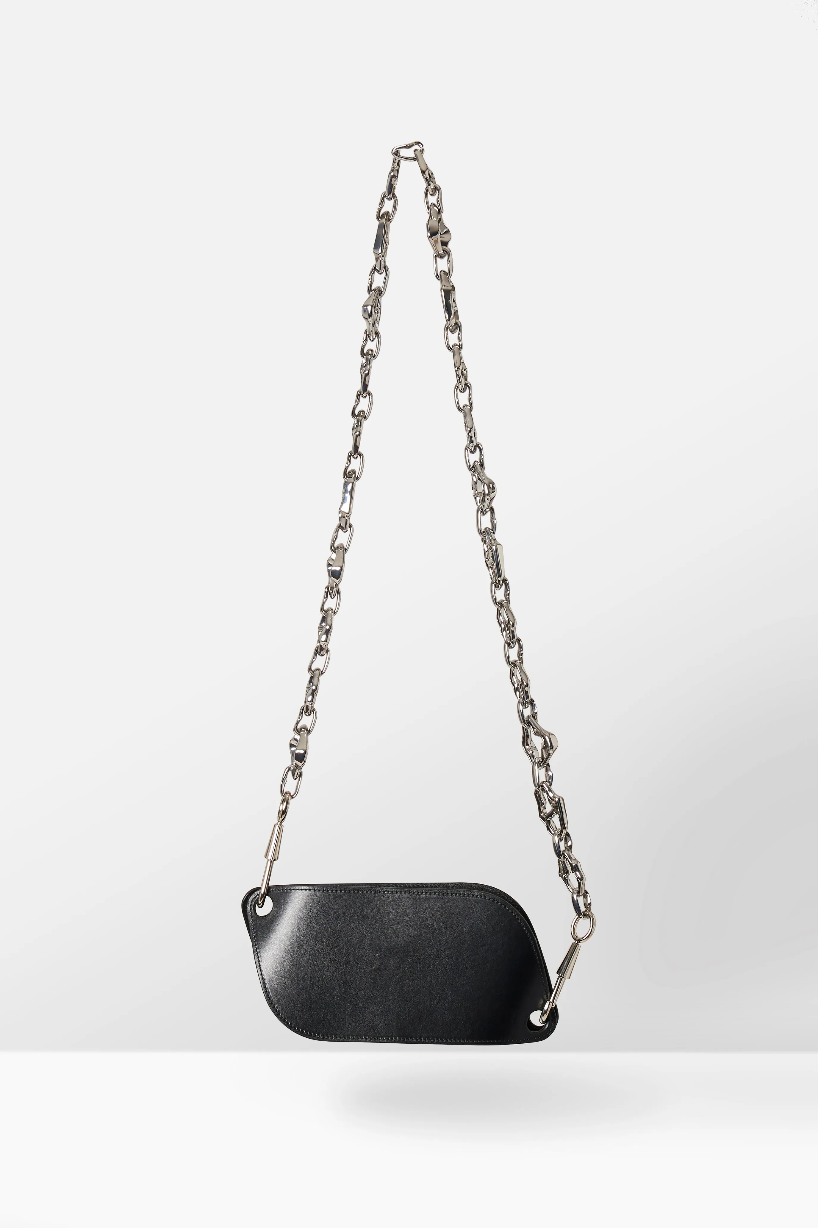 Leather Cross Body Bag in Black