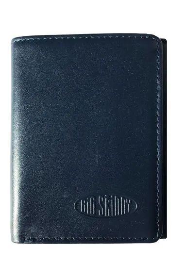 Leather Tri-fold Navy