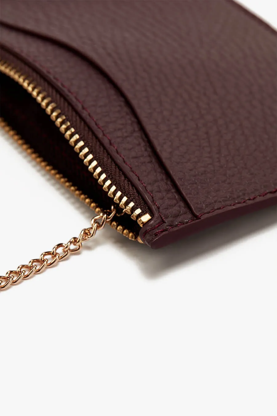 Leather Zipper Cardholder