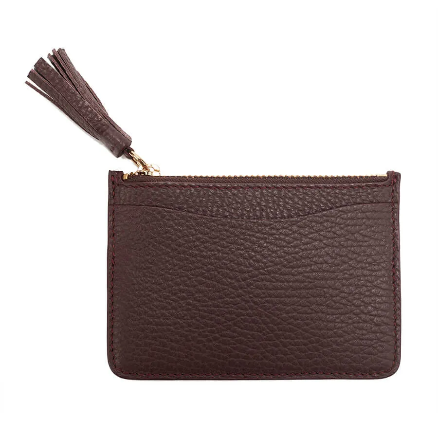 Leather Zipper Cardholder