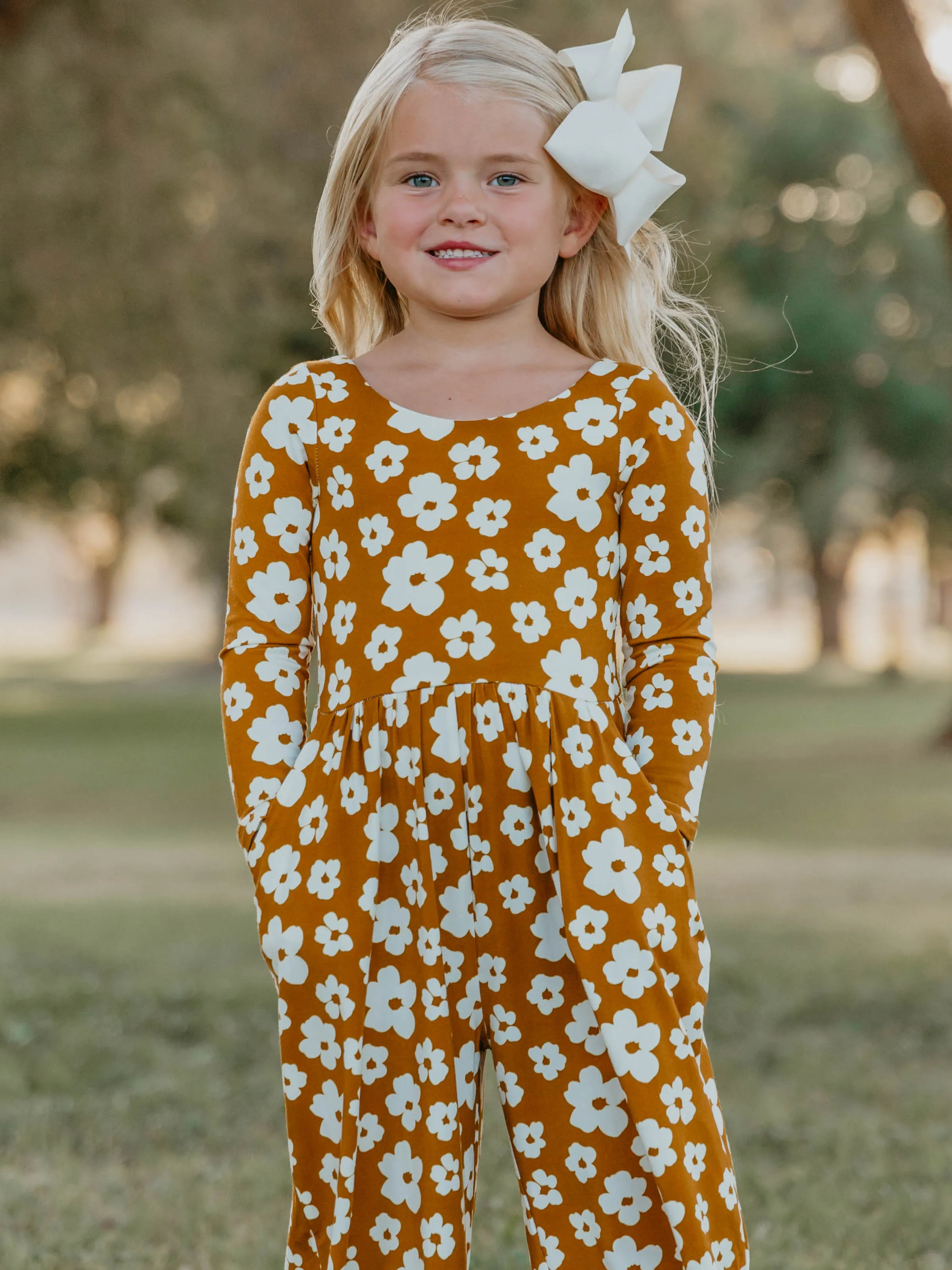 Leggy Romper - Mustard Blooms