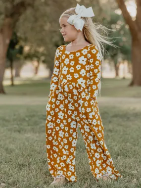 Leggy Romper - Mustard Blooms