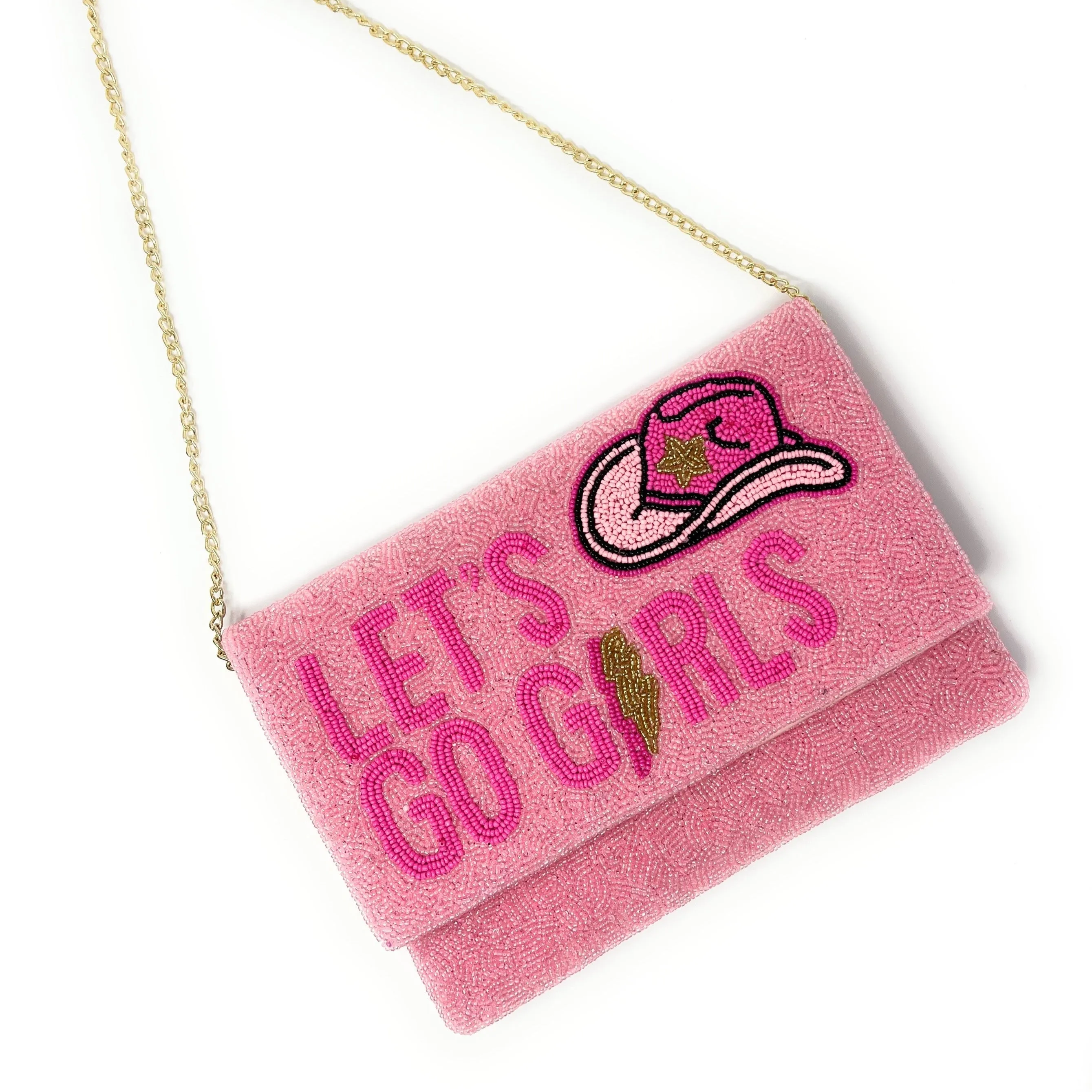 Let's Go Girls Beaded Clutch Purse