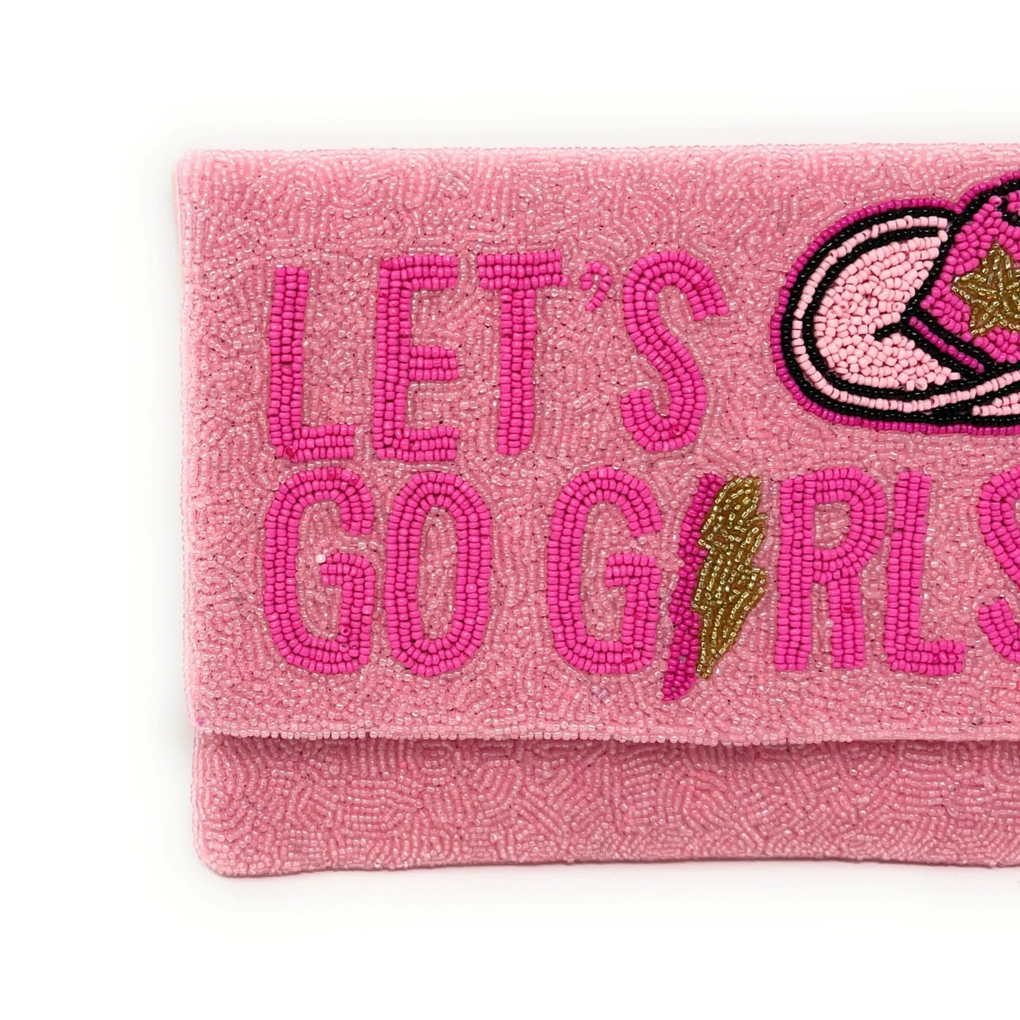 Let's Go Girls Beaded Clutch Purse