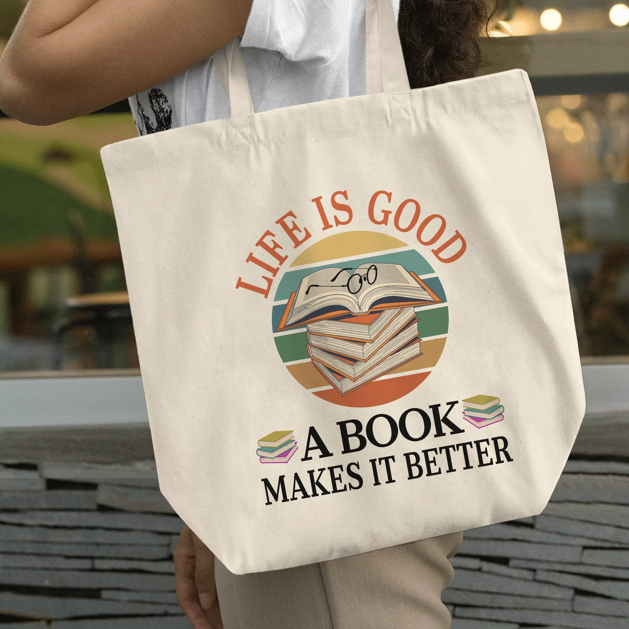 Life Is Good A Book Makes It Better Book Lovers Gift TBW107