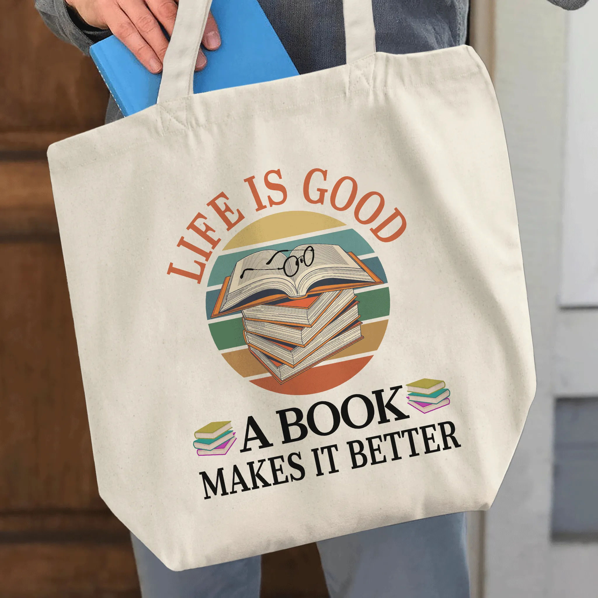 Life Is Good A Book Makes It Better Book Lovers Gift TBW107