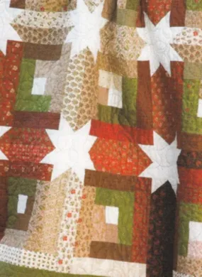 Log Cabin Hidden Stars Quilt Pattern