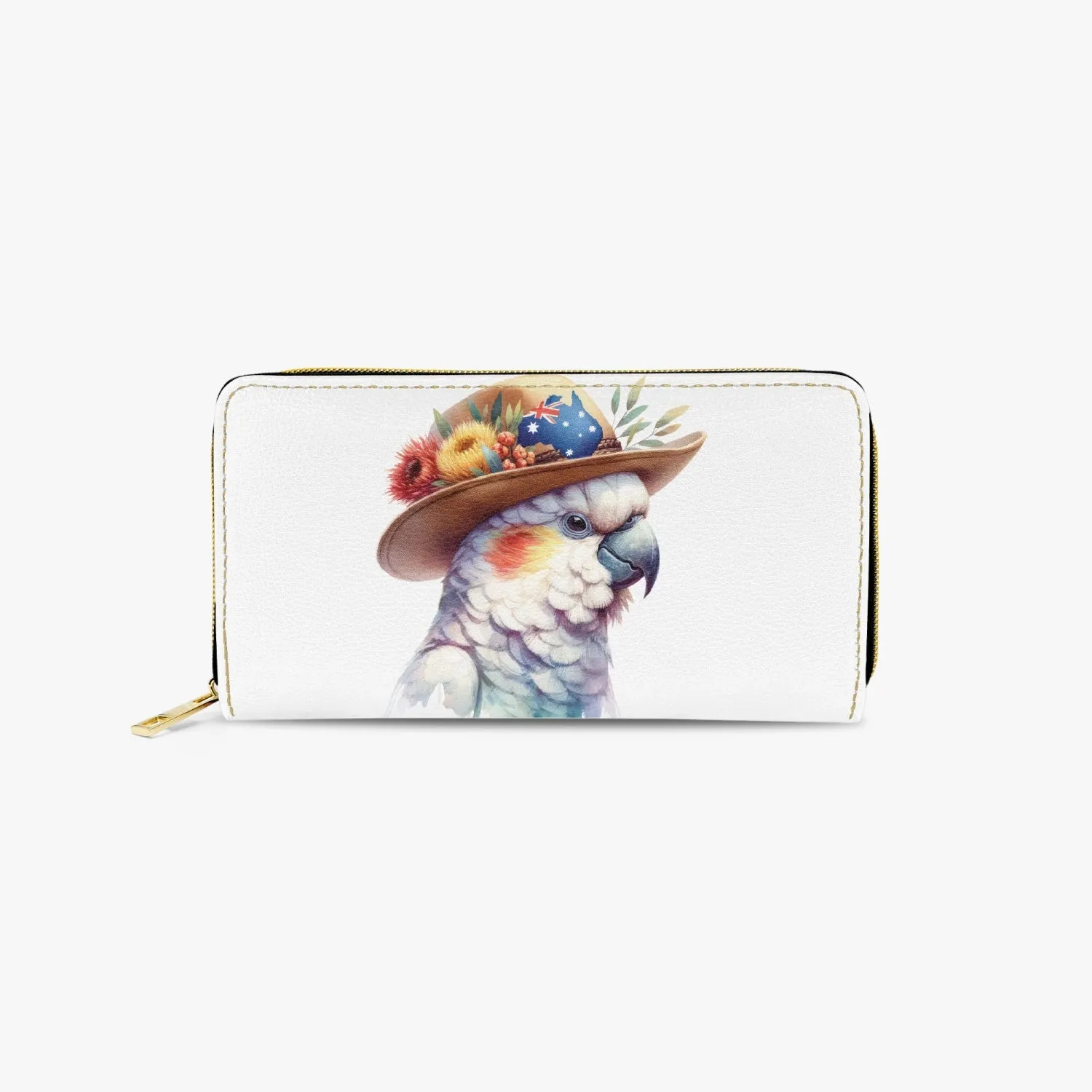 Long Type Zipper Purse, Cockatoo, awd-1338