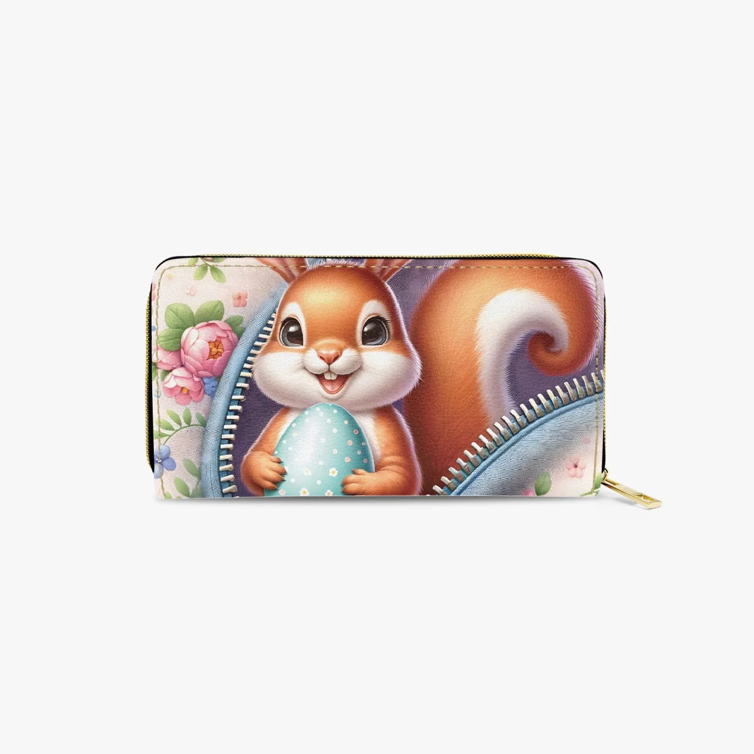 Long Type Zipper Purse - Easter - Chipmunk - awd-1301