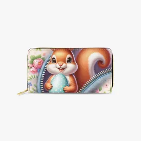 Long Type Zipper Purse - Easter - Chipmunk - awd-1301