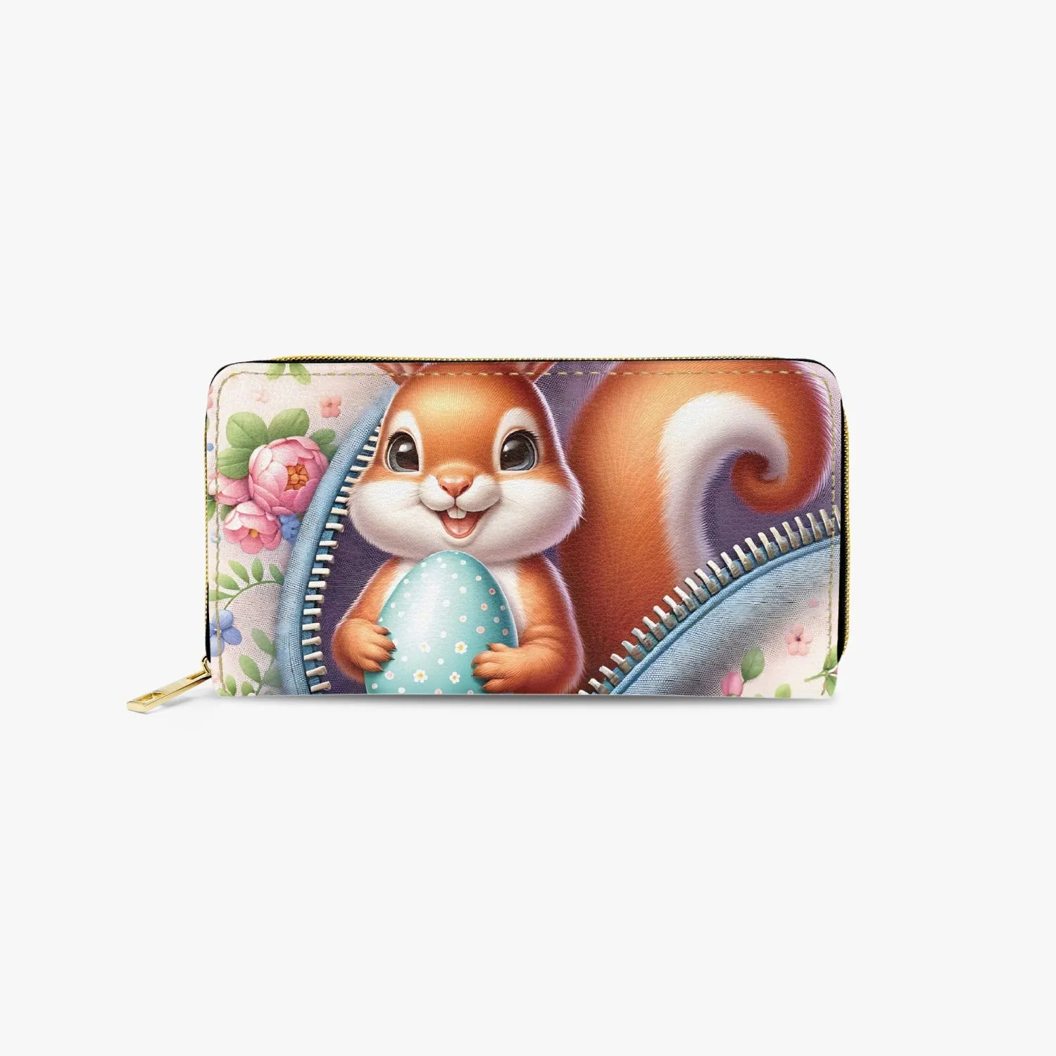 Long Type Zipper Purse - Easter - Chipmunk - awd-1301