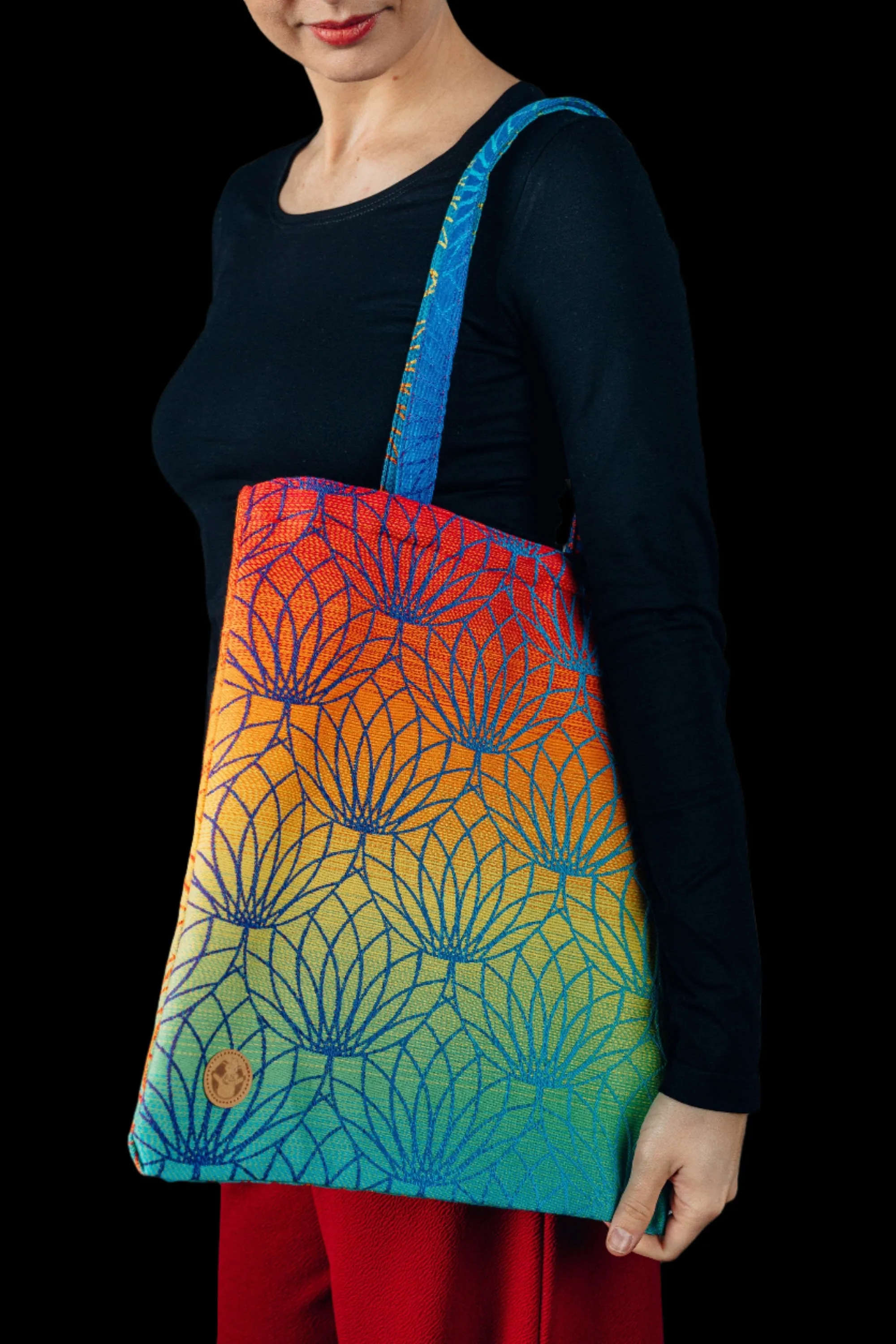 Lotus Rainbow Shopping Bag by LennyLamb