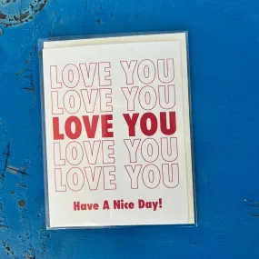 Love You Shopping Bag Card