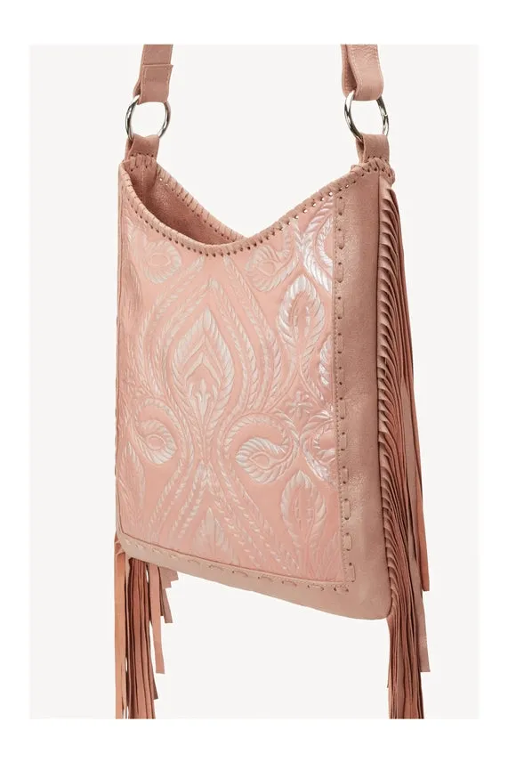 Luna Shimmer Shoulder Bag Metallic Pink/Silver