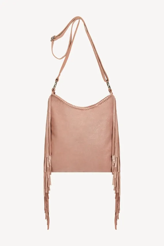 Luna Shimmer Shoulder Bag Metallic Pink/Silver