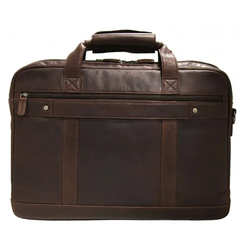 Mancini Buffalo Double Compartment Briefcase for 15.6'' Laptop