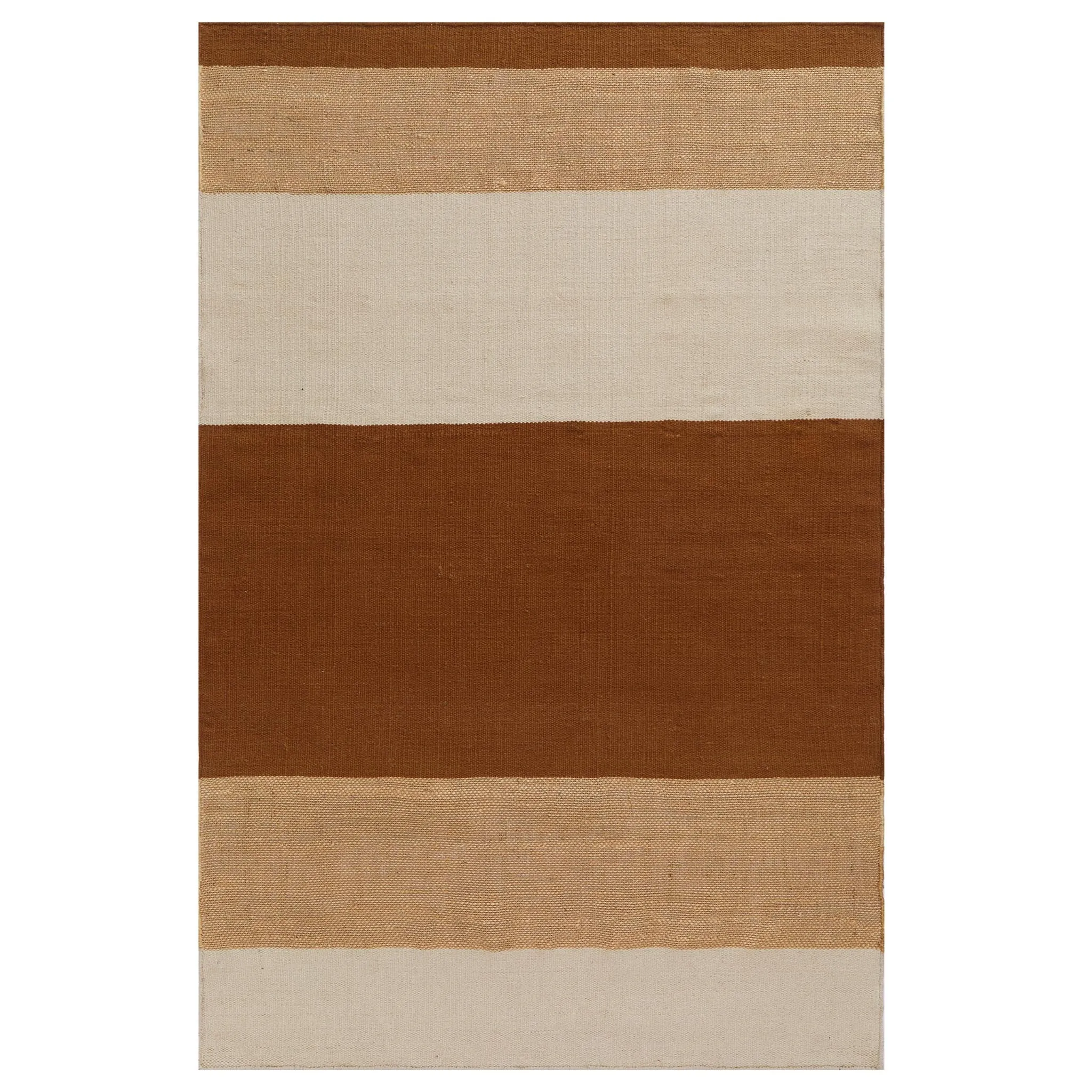 Mela Cotton Jute Rug [Conker & Natural & Natural white]