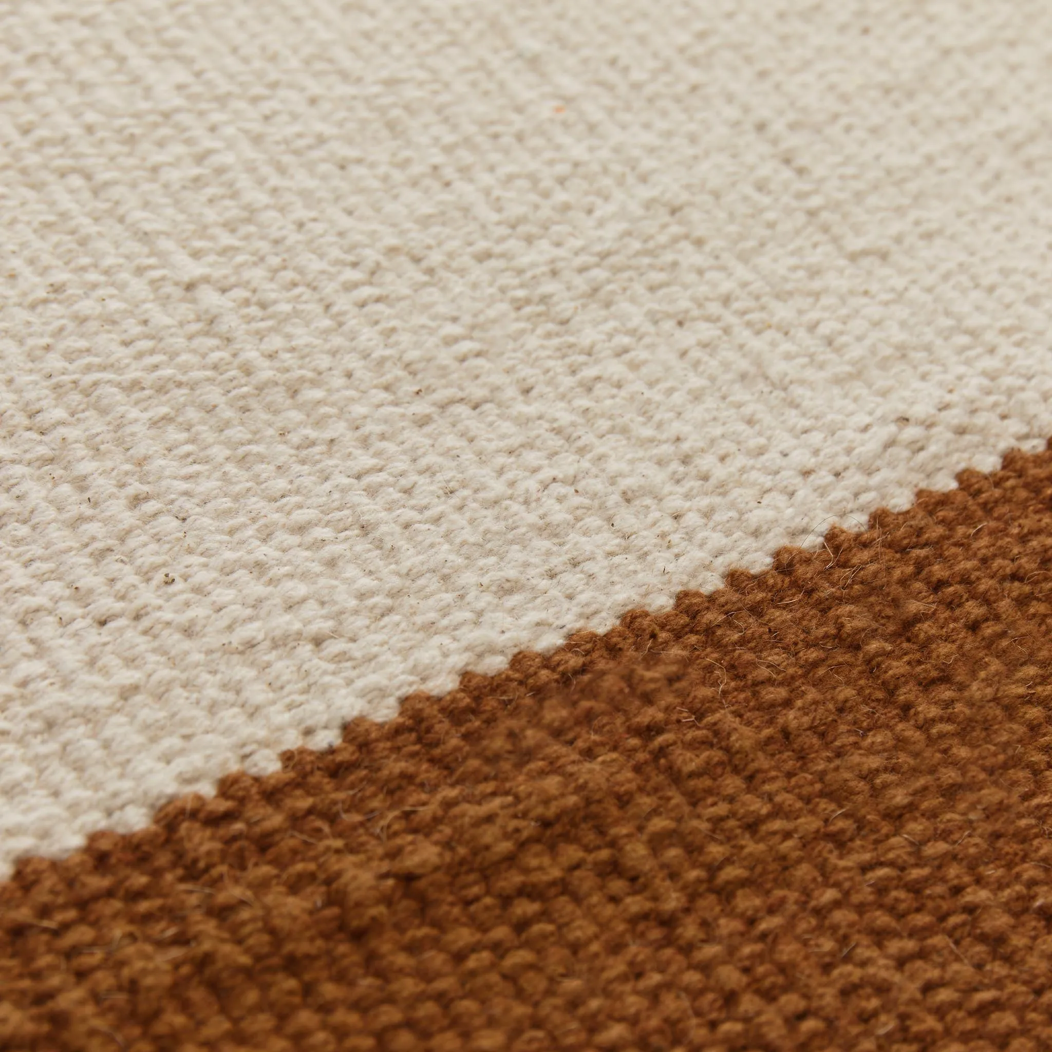 Mela Cotton Jute Rug [Conker & Natural & Natural white]