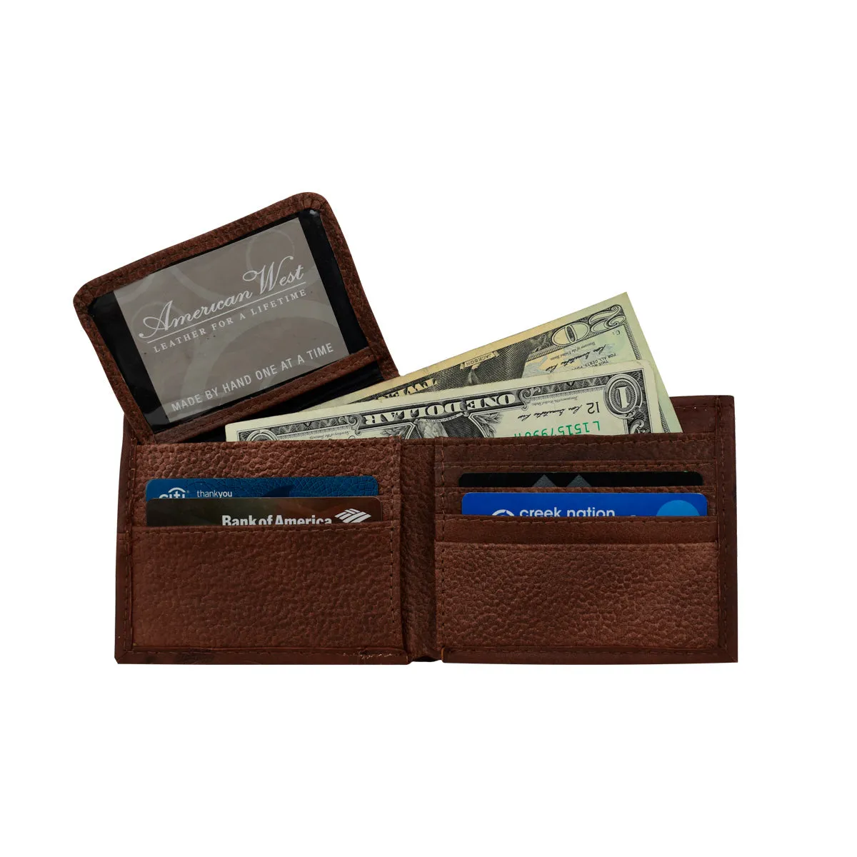 Men's Bi-Fold Wallet - Medium Brown