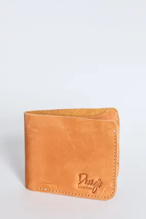 Mens Bifold Leather Wallet, Caramel