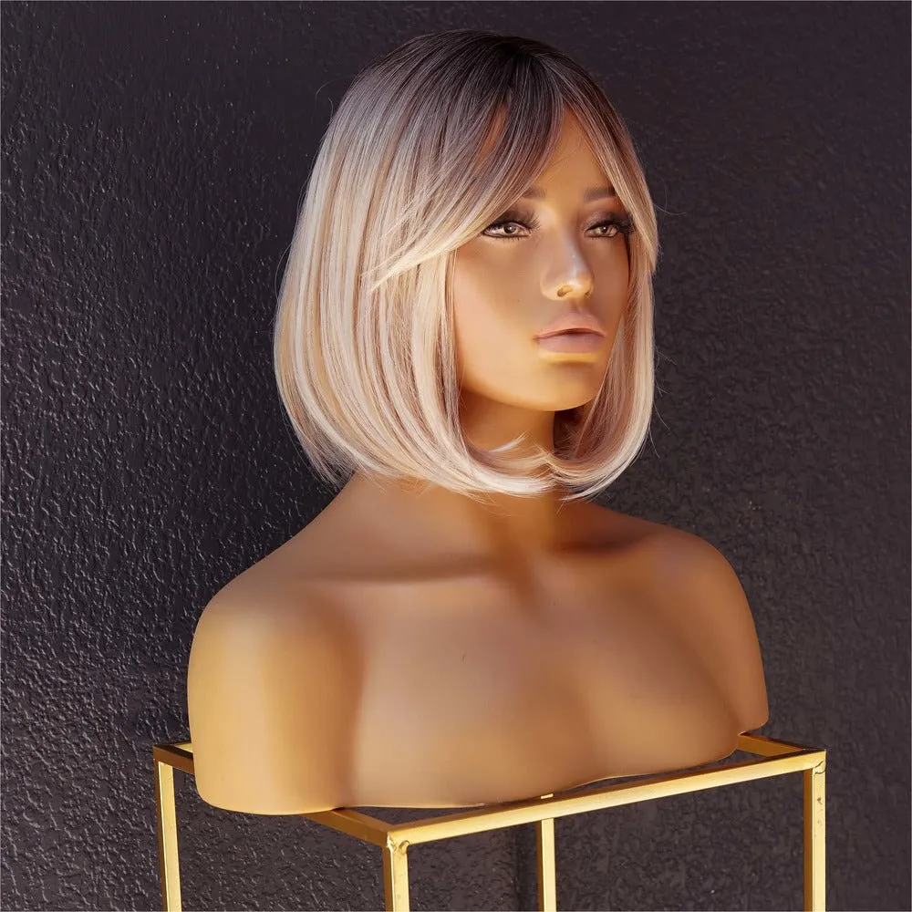 MIAH Ombre Blonde Fringe Bob Wig