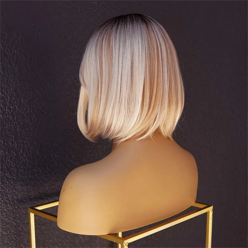 MIAH Ombre Blonde Fringe Bob Wig