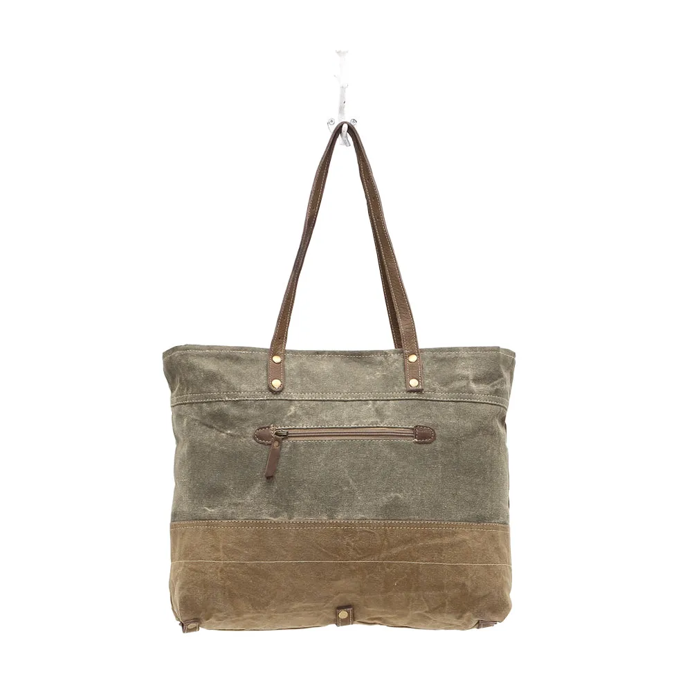 Military Badge Canvas Tote Bag