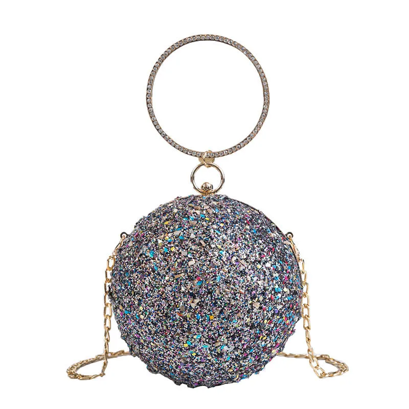 Mini Glitter Circle Bag