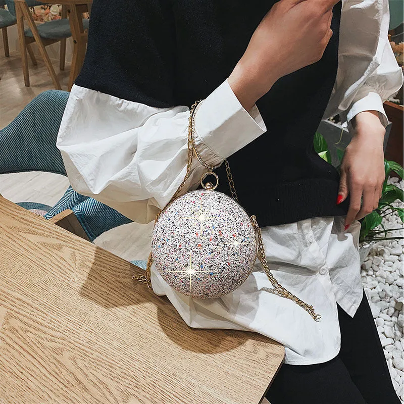 Mini Glitter Circle Bag