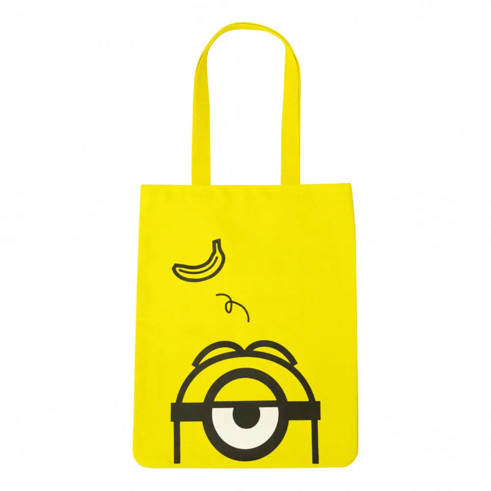 Minions handbag canvas handbag fun big face design fun simple shoulder bag shopping bag shopping Dave Stuart Kevin Minions