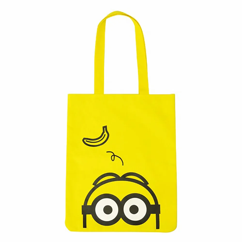 Minions handbag canvas handbag fun big face design fun simple shoulder bag shopping bag shopping Dave Stuart Kevin Minions