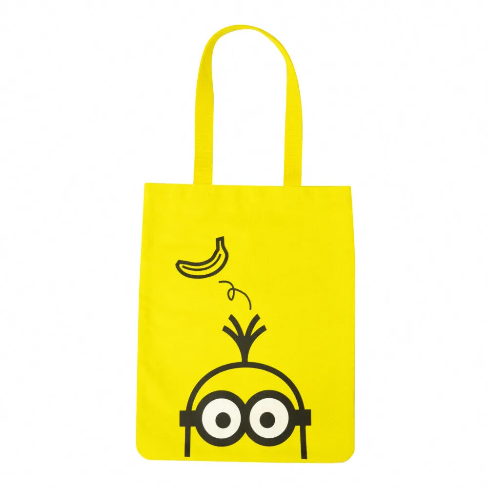 Minions handbag canvas handbag fun big face design fun simple shoulder bag shopping bag shopping Dave Stuart Kevin Minions