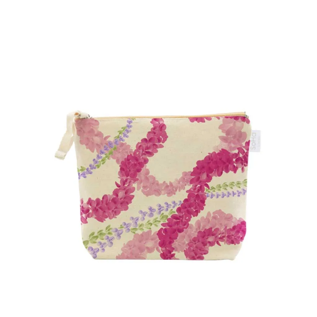 Mixed Purple Lei Cosmetic Bag, Small