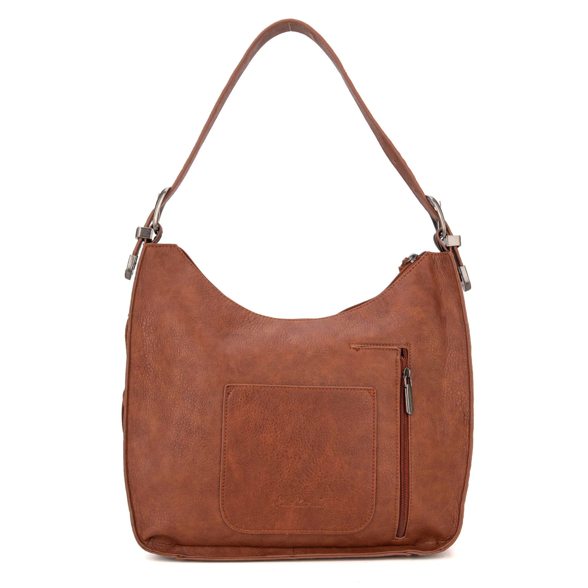 MW1272G-918 Montana West Floral Tooled Concealed Carry Hobo