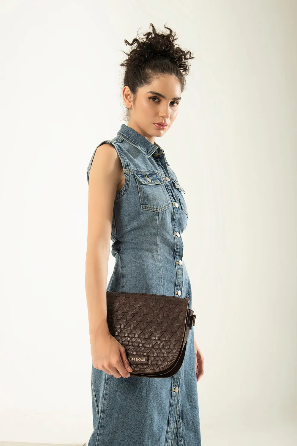 Nantes Cross Weave  Crossbody Bag