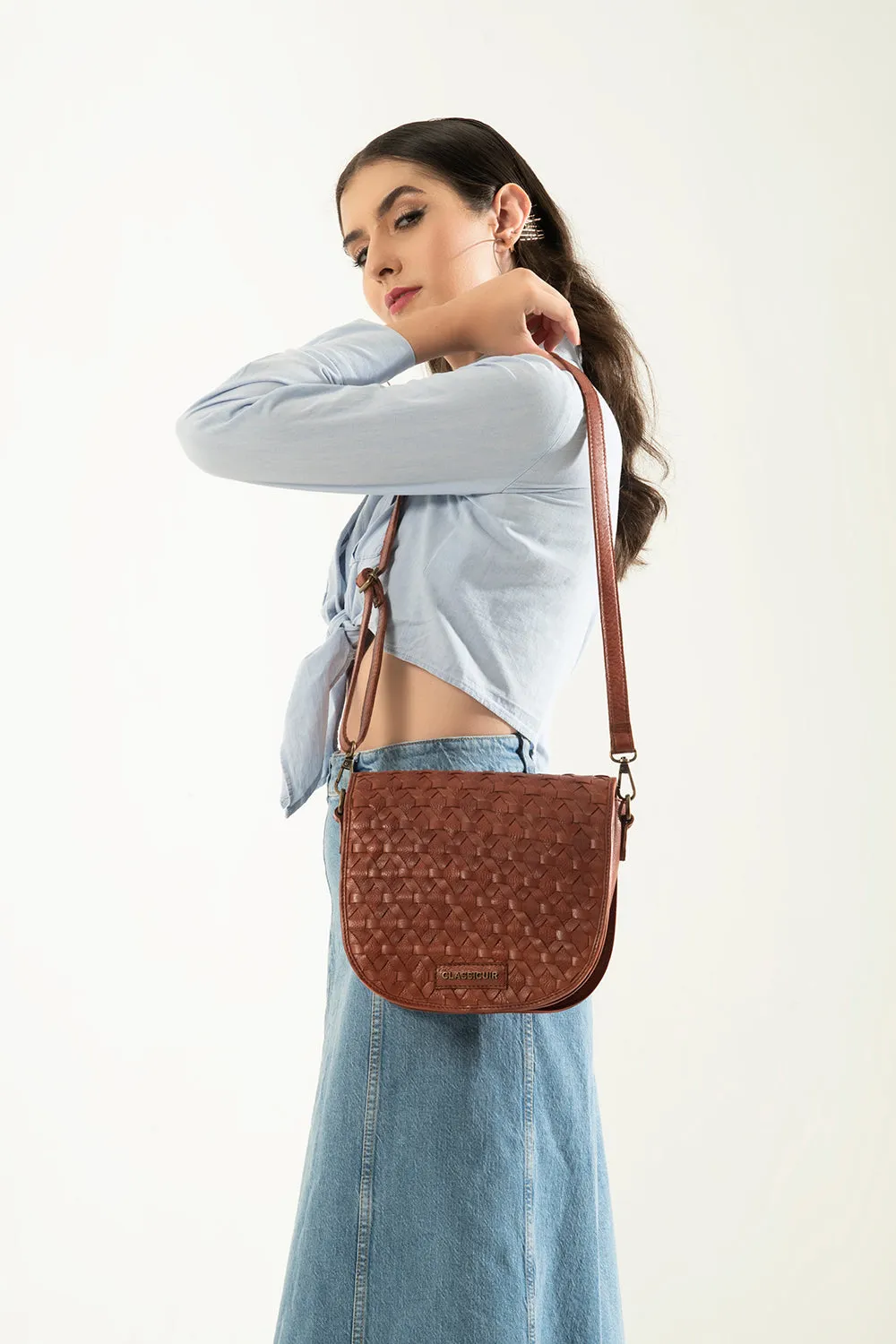 Nantes Cross Weave  Crossbody Bag