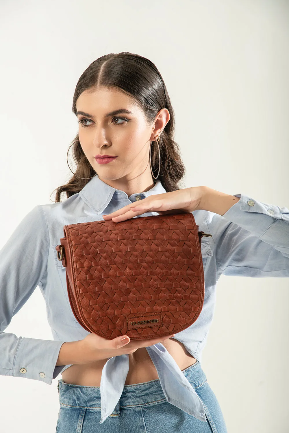 Nantes Cross Weave  Crossbody Bag