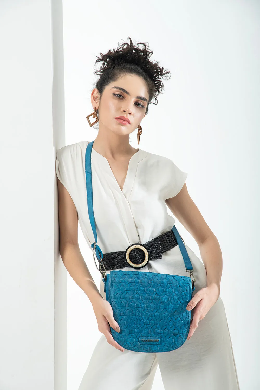 Nantes Cross Weave  Crossbody Bag